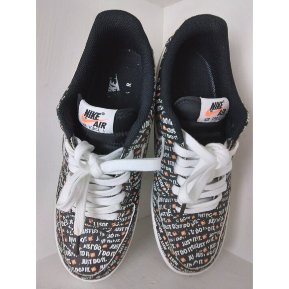 Nike Air Force 1 'Just Do It' Logo All Over Black A06296-001 Mens Size US 10 - Picture 8 of 9